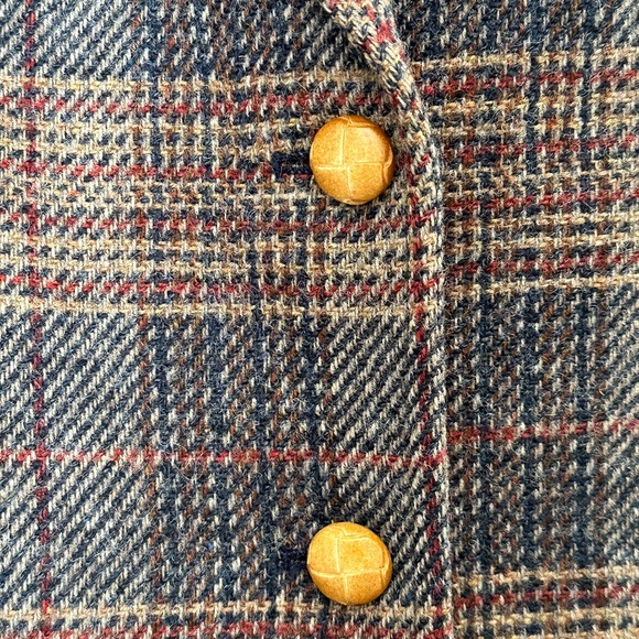 Jack Winter Vintage 100% Pure Wool Women's Blazer Plaid Tweed Size 14 - Picture 3 of 9